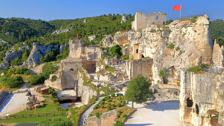 The citadel ruins in Les Baux de Provence, France